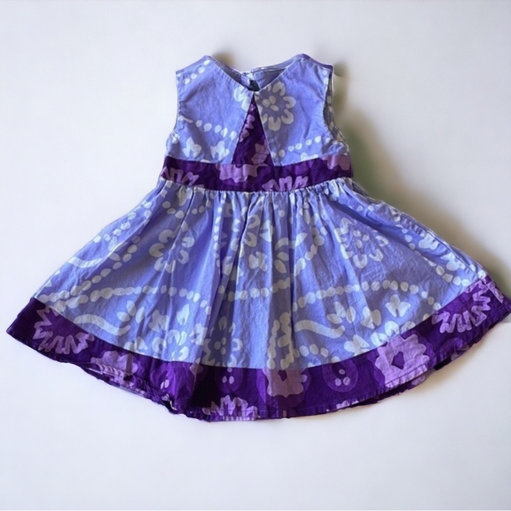 Global Mama’s 100% cotton Handmade in Ghana Purple Swing Dress size 18 months